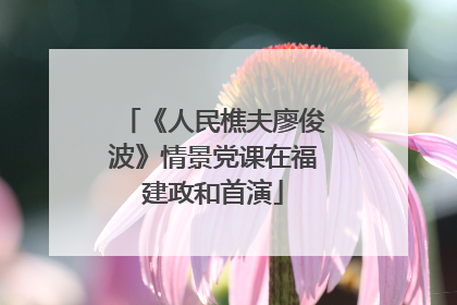《人民樵夫廖俊波》情景党课在福建政和首演