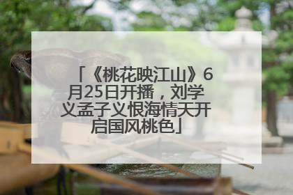 《桃花映江山》6月25日开播，刘学义孟子义恨海情天开启国风桃色