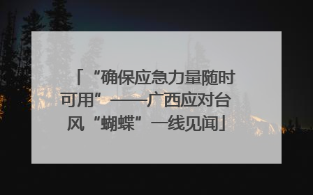 “确保应急力量随时可用”——广西应对台风“蝴蝶”一线见闻