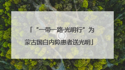 “一带一路·光明行”为蒙古国白内障患者送光明