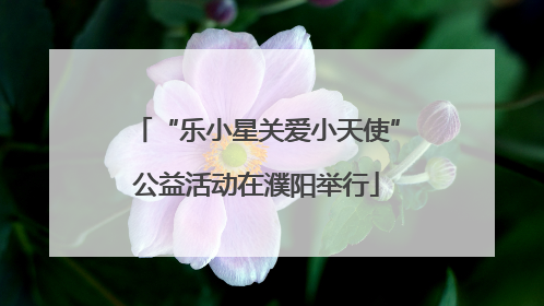 “乐小星关爱小天使”公益活动在濮阳举行