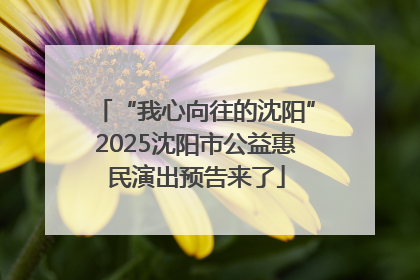 “我心向往的沈阳”2025沈阳市公益惠民演出预告来了