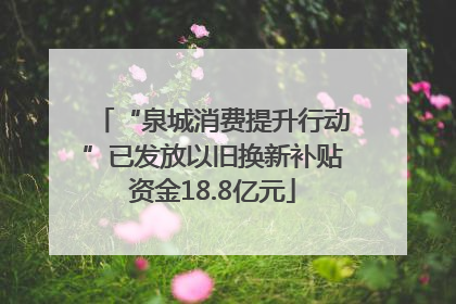 “泉城消费提升行动”已发放以旧换新补贴资金18.8亿元
