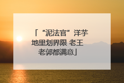 “泥法官”洋芋地里划界限 老王老郭都满意