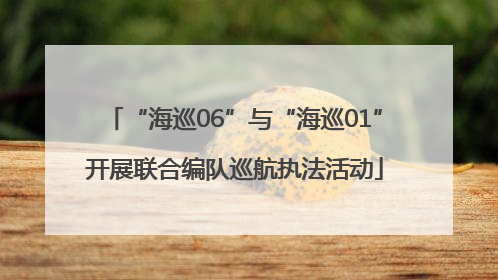 “海巡06”与“海巡01”开展联合编队巡航执法活动