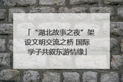 “湖北故事之夜”架设文明交流之桥 国际学子共叙东游情缘