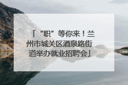 “职”等你来！兰州市城关区酒泉路街道举办就业招聘会