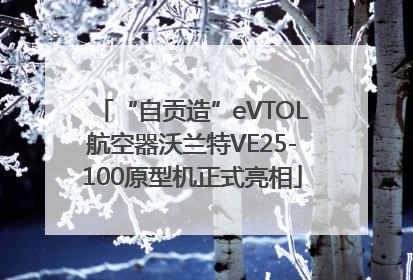 “自贡造”eVTOL航空器沃兰特VE25-100原型机正式亮相