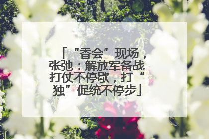 “香会”现场，张弛：解放军备战打仗不停歇，打“独”促统不停步