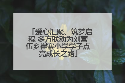 爱心汇聚、筑梦启程 多方联动为刘营伍乡崔寨小学学子点亮成长之路