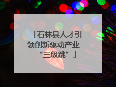 石林县人才引领创新驱动产业“三级跳”