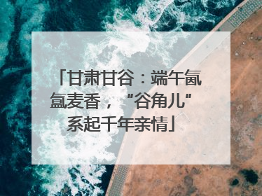 甘肃甘谷：端午氤氲麦香，“谷角儿”系起千年亲情