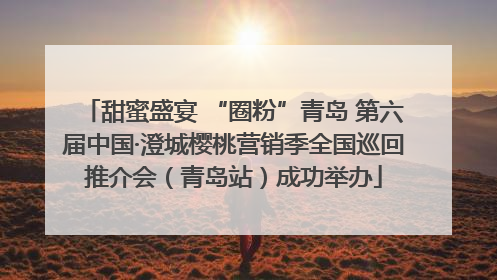 甜蜜盛宴 “圈粉”青岛 第六届中国·澄城樱桃营销季全国巡回推介会（青岛站）成功举办