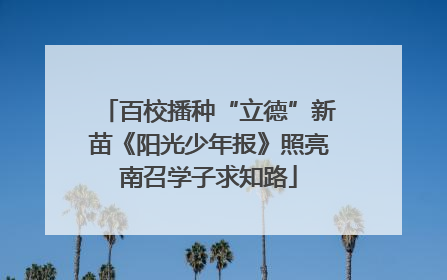 百校播种“立德”新苗《阳光少年报》照亮南召学子求知路