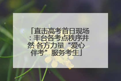 直击高考首日现场：丰台各考点秩序井然 各方力量“爱心伴考”服务考生
