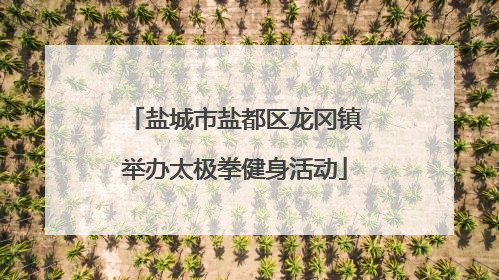 盐城市盐都区龙冈镇举办太极拳健身活动