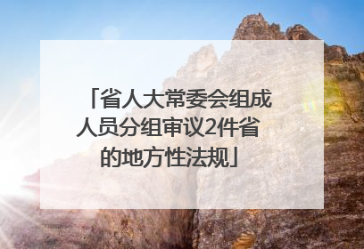 省人大常委会组成人员分组审议2件省的地方性法规