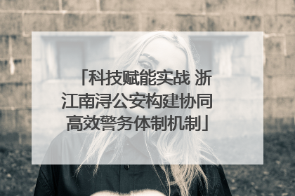 科技赋能实战 浙江南浔公安构建协同高效警务体制机制