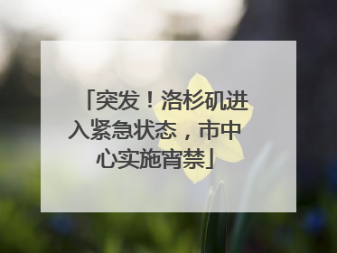 突发！洛杉矶进入紧急状态，市中心实施宵禁