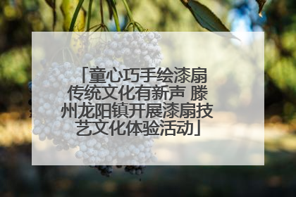 童心巧手绘漆扇 传统文化有新声 滕州龙阳镇开展漆扇技艺文化体验活动