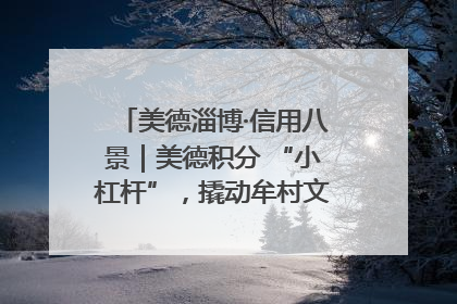 美德淄博·信用八景｜美德积分 “小杠杆”，撬动牟村文明 “大能量”