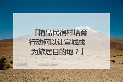 精品民宿村培育行动何以让宣城成为旅居目的地？