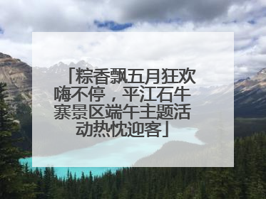 粽香飘五月狂欢嗨不停，平江石牛寨景区端午主题活动热忱迎客