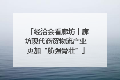 经洽会看廊坊丨廊坊现代商贸物流产业更加“筋强骨壮”