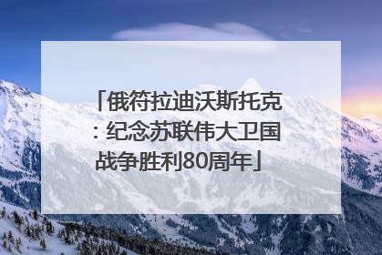 俄符拉迪沃斯托克：纪念苏联伟大卫国战争胜利80周年