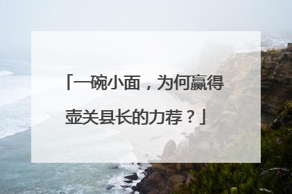 一碗小面，为何赢得壶关县长的力荐？