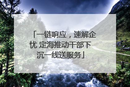 一链响应，速解企忧 定海推动干部下沉一线送服务