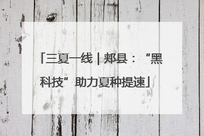 三夏一线｜郏县：“黑科技”助力夏种提速