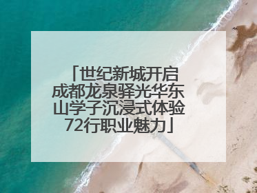 世纪新城开启 成都龙泉驿光华东山学子沉浸式体验72行职业魅力