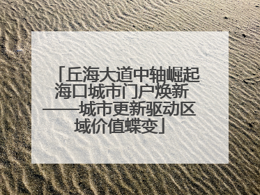 丘海大道中轴崛起 海口城市门户焕新——城市更新驱动区域价值蝶变