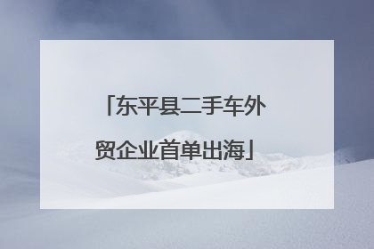 东平县二手车外贸企业首单出海