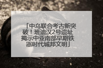 中乌联合考古新突破！班迪汉2号遗址揭示中亚南部早期铁器时代城邦文明