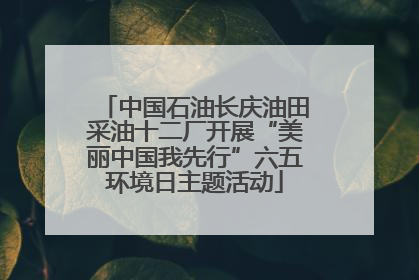 中国石油长庆油田采油十二厂开展“美丽中国我先行”六五环境日主题活动