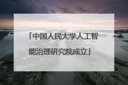 中国人民大学人工智能治理研究院成立