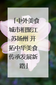 中外美食城市相聚江苏扬州 开拓中华美食传承发展新路