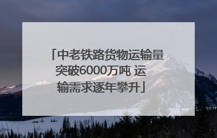 中老铁路货物运输量突破6000万吨 运输需求逐年攀升