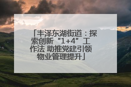 丰泽东湖街道：探索创新“1+4”工作法 助推党建引领物业管理提升