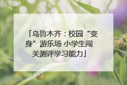 乌鲁木齐：校园“变身”游乐场 小学生闯关测评学习能力