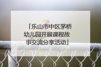 乐山市中区茅桥幼儿园开展课程故事交流分享活动