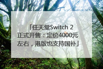 任天堂Switch 2正式开售：定价4000元左右，港版也支持国补