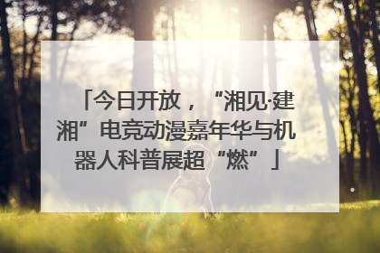今日开放，“湘见·建湘”电竞动漫嘉年华与机器人科普展超“燃”