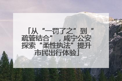 从“一罚了之”到“疏管结合”，咸宁公安探索“柔性执法”提升市民出行体验