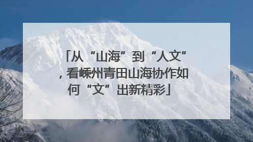 从“山海”到“人文”，看嵊州青田山海协作如何“文”出新精彩