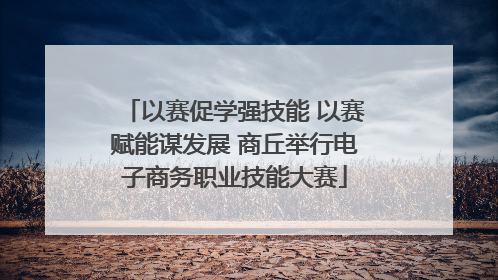 以赛促学强技能 以赛赋能谋发展 商丘举行电子商务职业技能大赛
