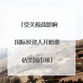 受关税战影响 国际投资人开始重估美国市场