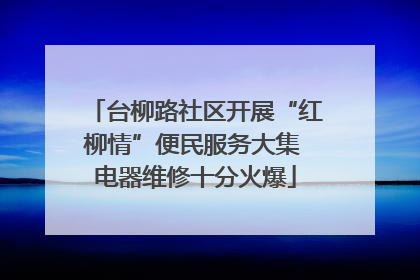 台柳路社区开展“红柳情”便民服务大集 电器维修十分火爆